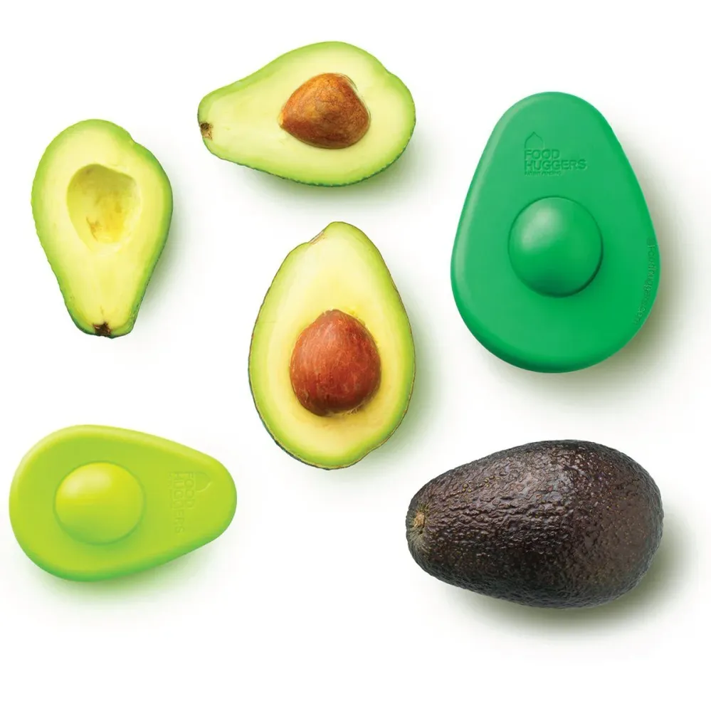 Sæt med to genanvendelige Avocado Savers i sillikone fra Food Huggers