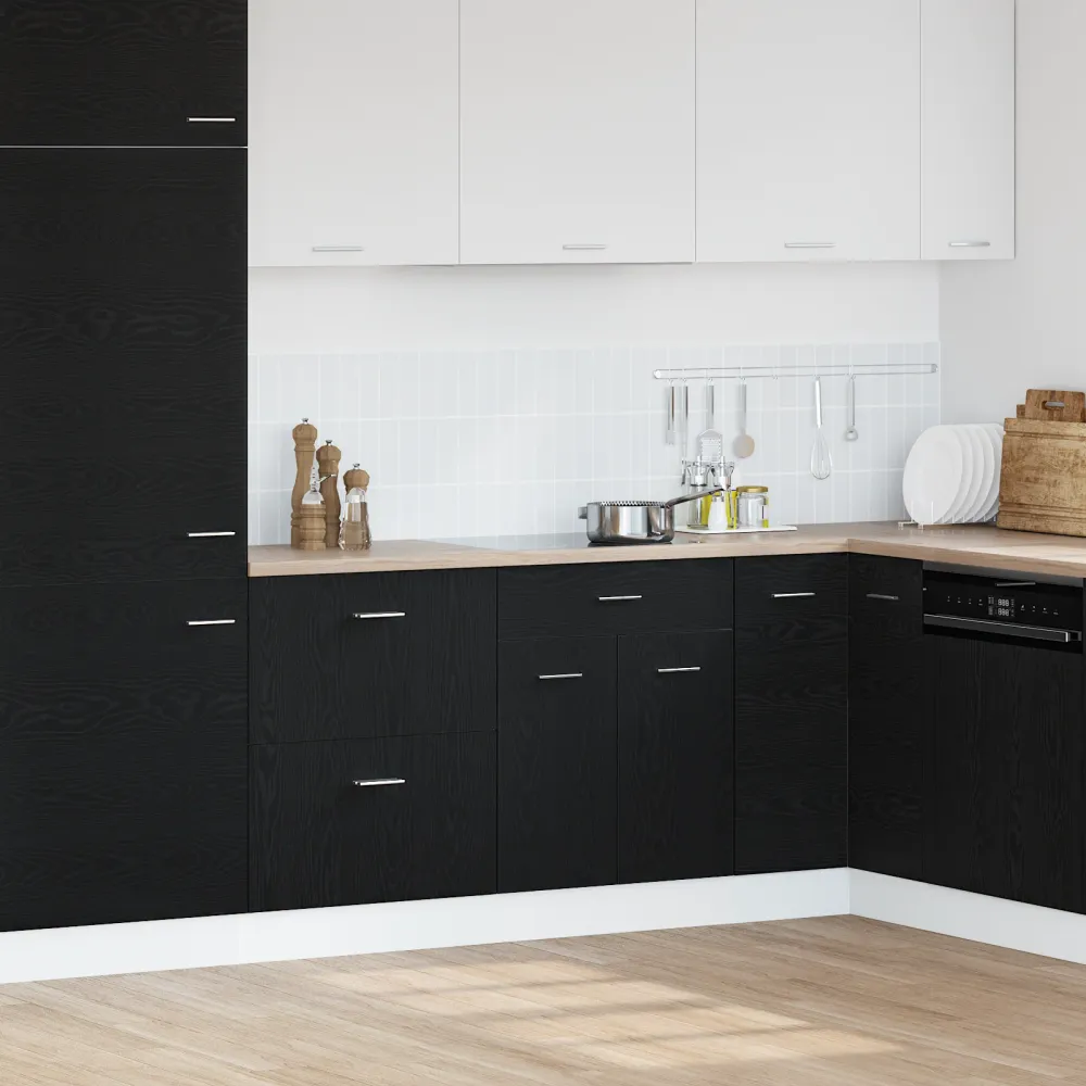 Skuffeboks Med Skuffe Ebony Eg 60 X 46 X 81.5 Cm Konstrueret Træ