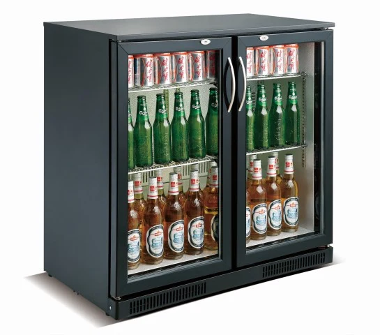 Backbar køler sort 2 døre