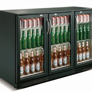 Backbar køler sort 3 døre