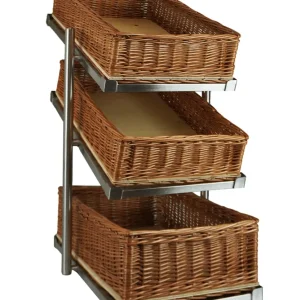 Bread baskets etagere 3 high narrow model incl. baskets