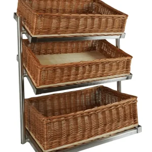Bread baskets etagere 3 high wide model incl. baskets