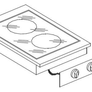 Ceramic range 2 zones