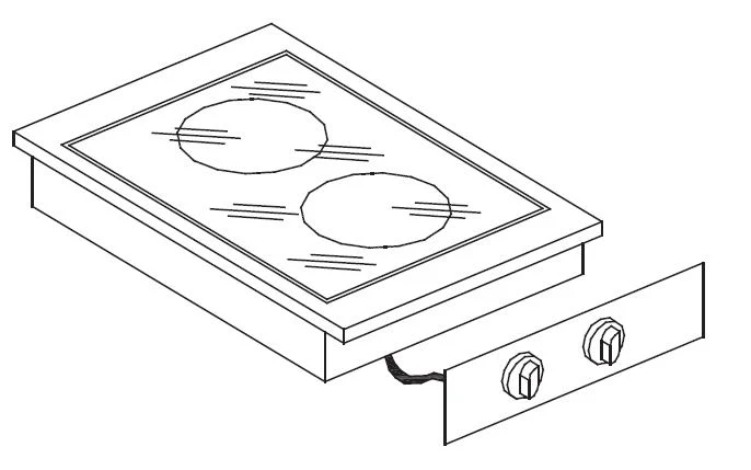 Ceramic range 2 zones