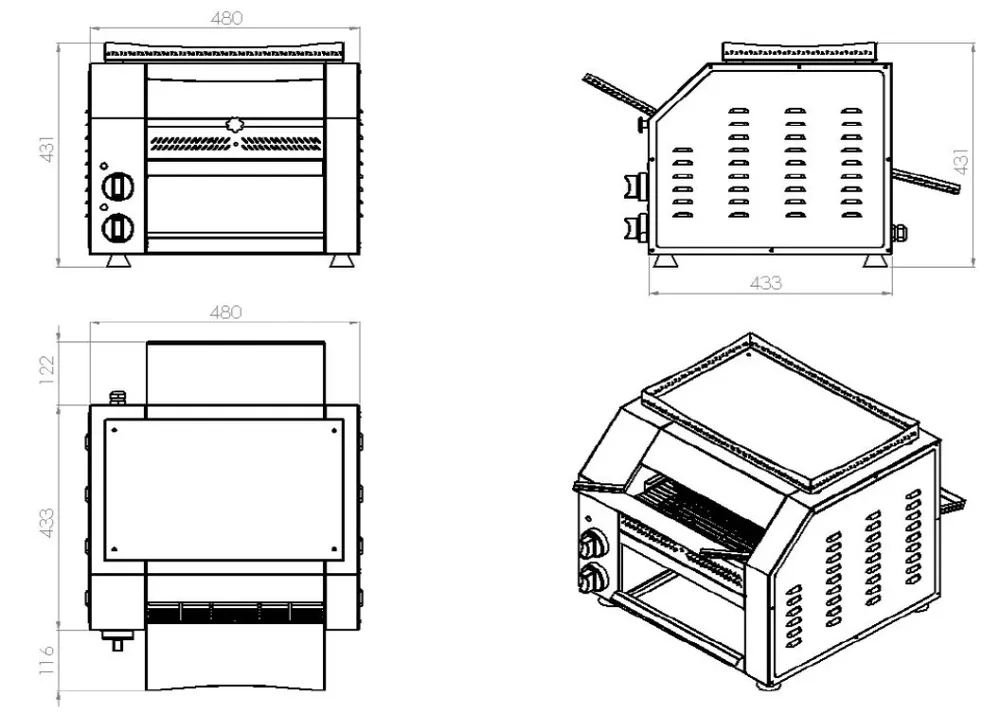 Conveyor toaster