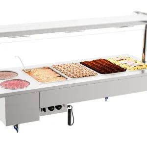 Drop- bain-marie enhed med skåle 4/1