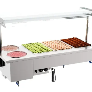 Drop- bain-marie enhed med skåle 3/1