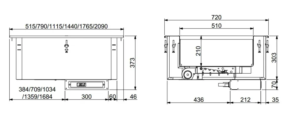 Drop- bain-marie enhed varm luft 3/1