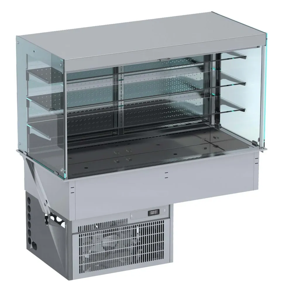 Drop- cubic refrigerated display wall model - roll-up 4/1