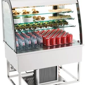 Drop- kølet display 140L åben front