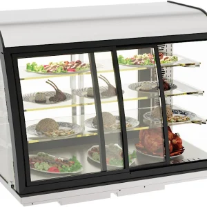 Drop- opvarmet display 140l med skydedøre