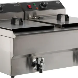 Electric counter fryer 2x10 l