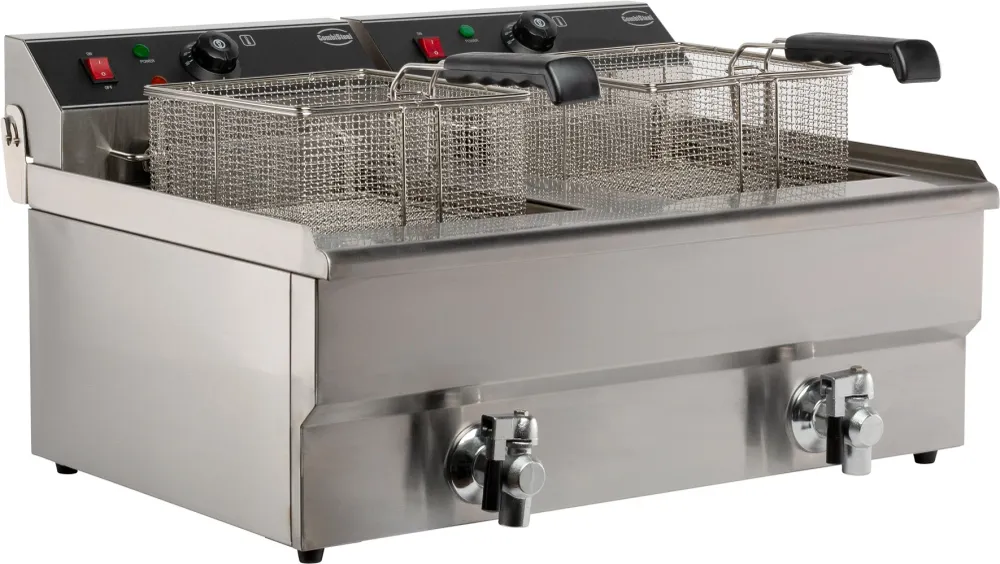 Electric counter fryer 2x10 l