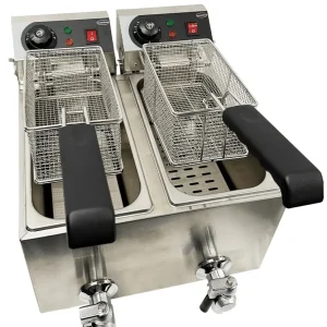 Electric counter fryer 2x4 l