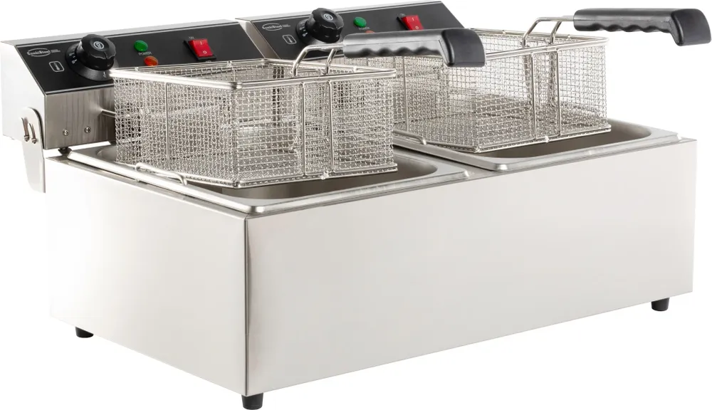 Electric counter fryer 2x6 l
