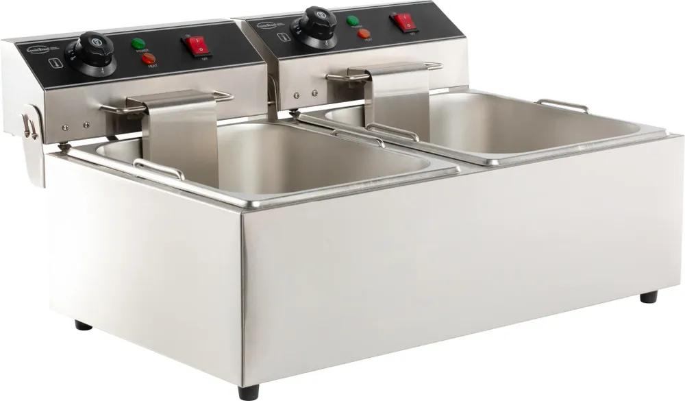 Electric counter fryer 2x6 l