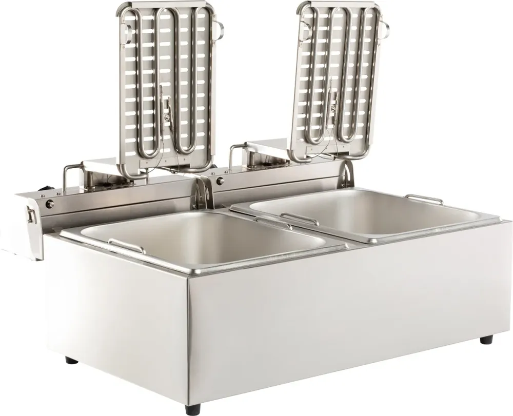 Electric counter fryer 2x6 l