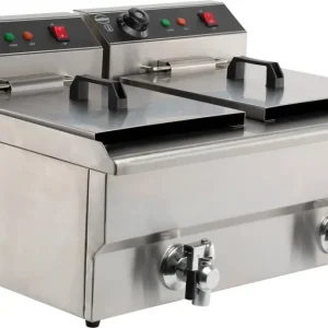 Electric counter fryer 2x8 l