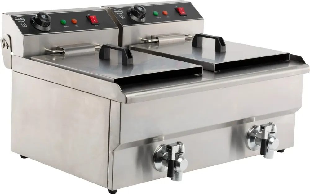 Electric counter fryer 2x8 l