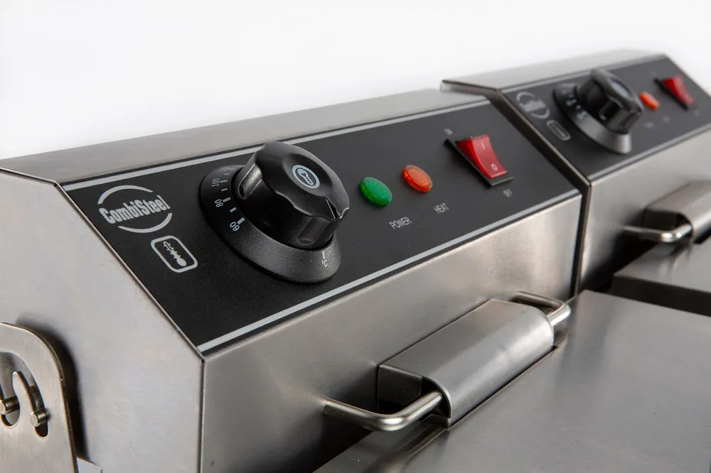Electric counter fryer 2x8 l
