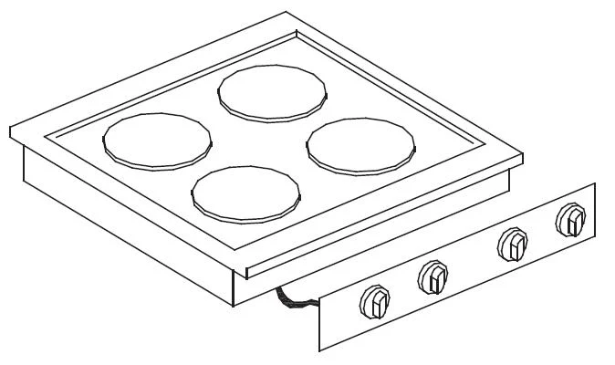 Elektrisk. range 4 plader.