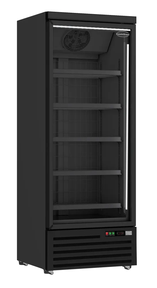 Fryser med 1 glasdør, sort JDE-600F BL