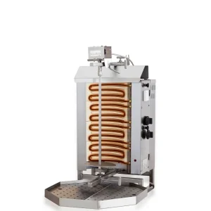 Gyros grill electric motor on top 4 heating zones