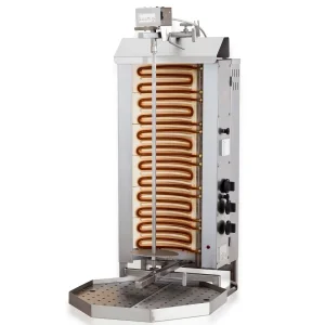 Gyros grill electric motor on top 6 heating zones