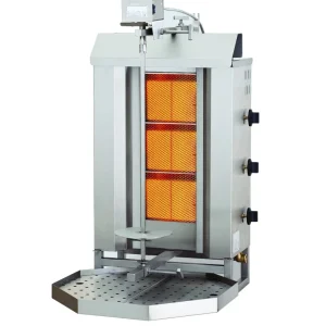 Gyros grill gas motor on top 3 heating zones
