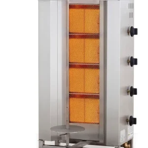 Gyros grill gas motor on top 4 heating zones