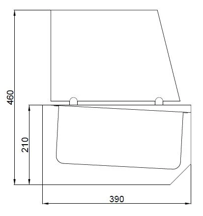 Kølebord – bordmodel, 10 x 1/3 GN