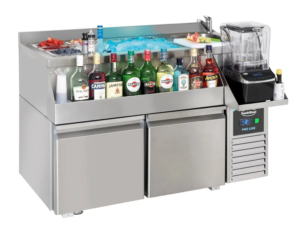 Kølebord 2 døre med cocktailbar station