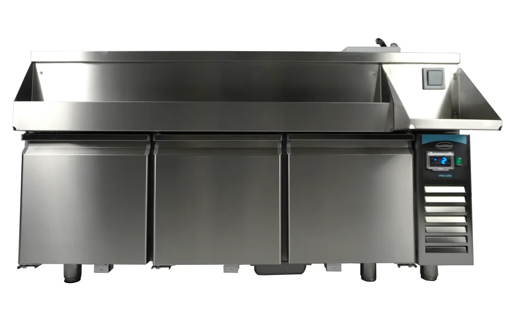 Kølebord 3 døre med cocktailbar station