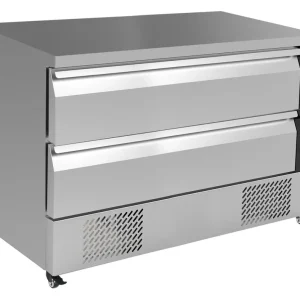 Køle-/frysebord omskiftelig 2 skuffer 6x 1/1 GN