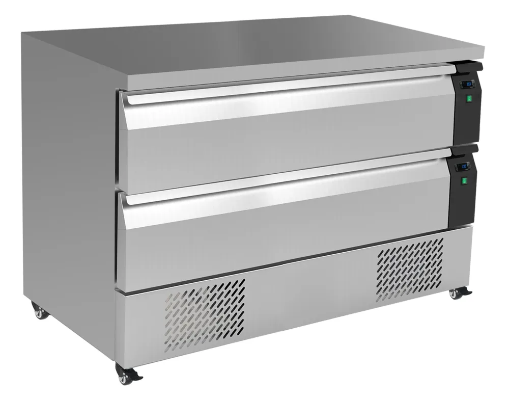 Køle-/frysebord omskiftelig 2 skuffer 6x 1/1 GN