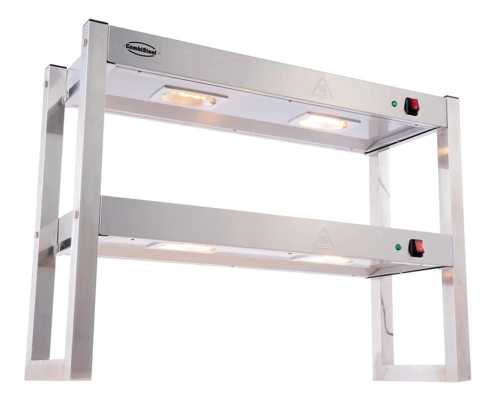 Overshelf halogenopvarmet 2 niveauer 900 flat packed