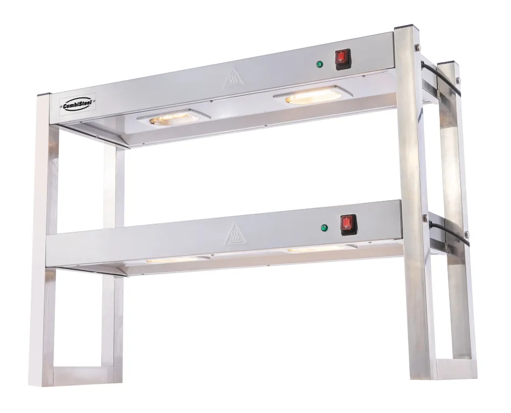 Overshelf halogenopvarmet 2 niveauer 900 flat packed