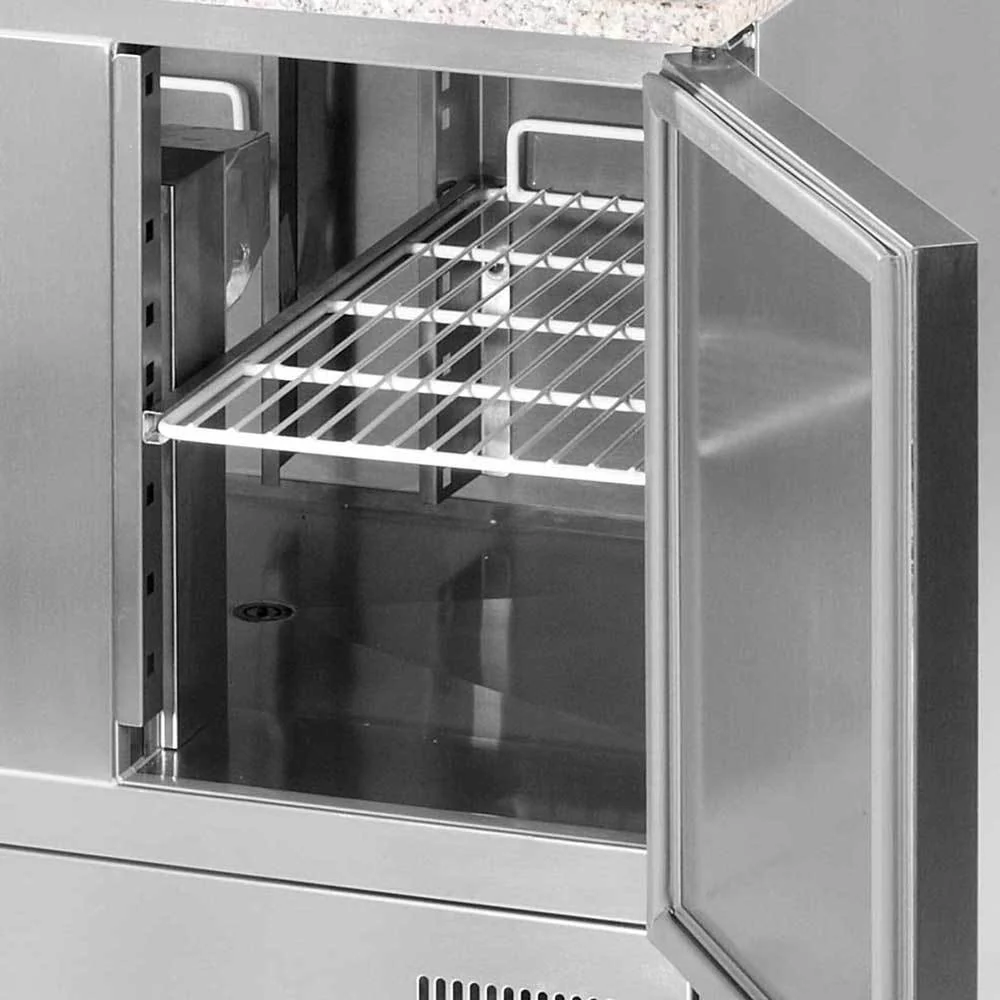 Pizzadisk m. 3 døre og køleopsats (inkl. granit bordplade)