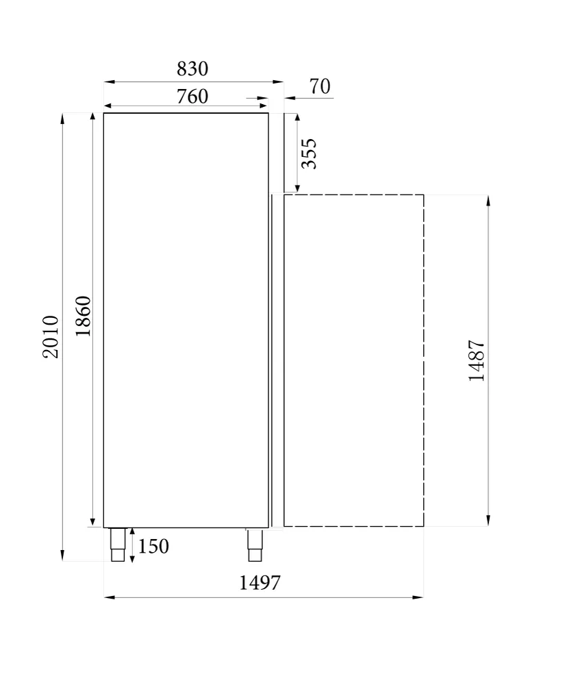 Refrigerator ss 1 door