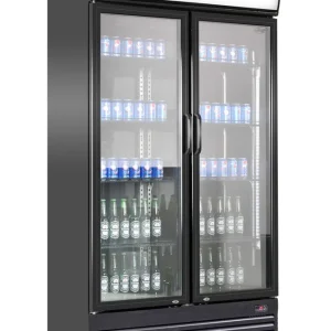 Refrigerator 2 glass doors bez-780 gd black