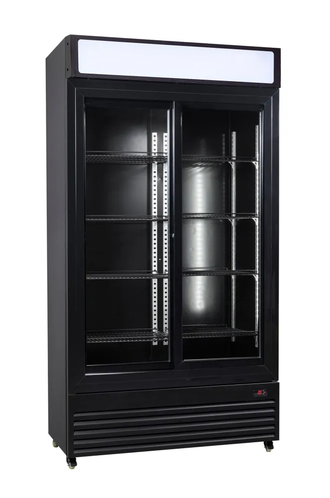 Refrigerator sliding glass doors bez-780 sl black