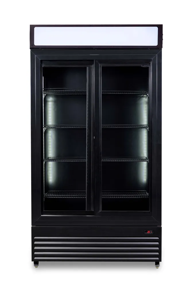 Refrigerator sliding glass doors bez-780 sl black