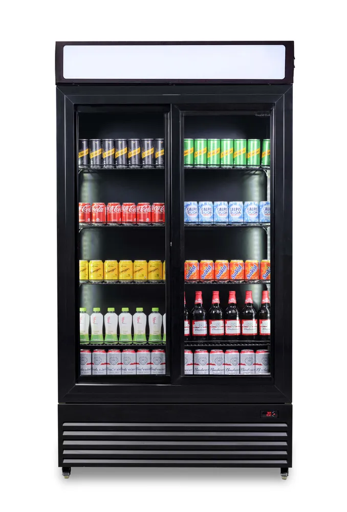 Refrigerator sliding glass doors bez-780 sl black