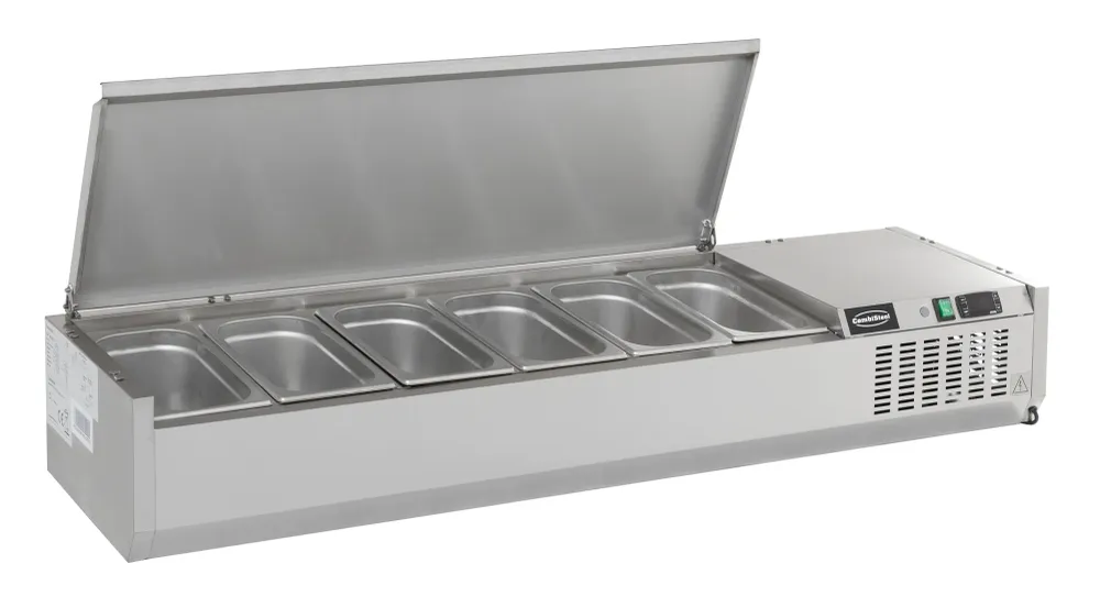 Refrigereret countertop med rustfri top – 5 x 1/4 GN