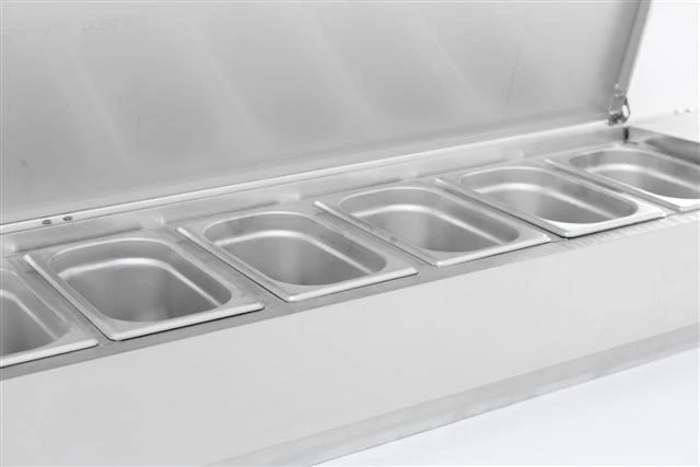 Refrigereret countertop med rustfri top – 5 x 1/4 GN