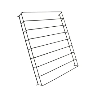 Shelf partitions black middle 7526.0110-0115