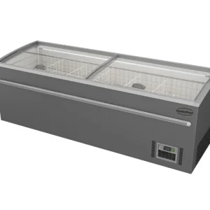 Supermarket chest freezer grey 2500 automatic defrost *transport on request*