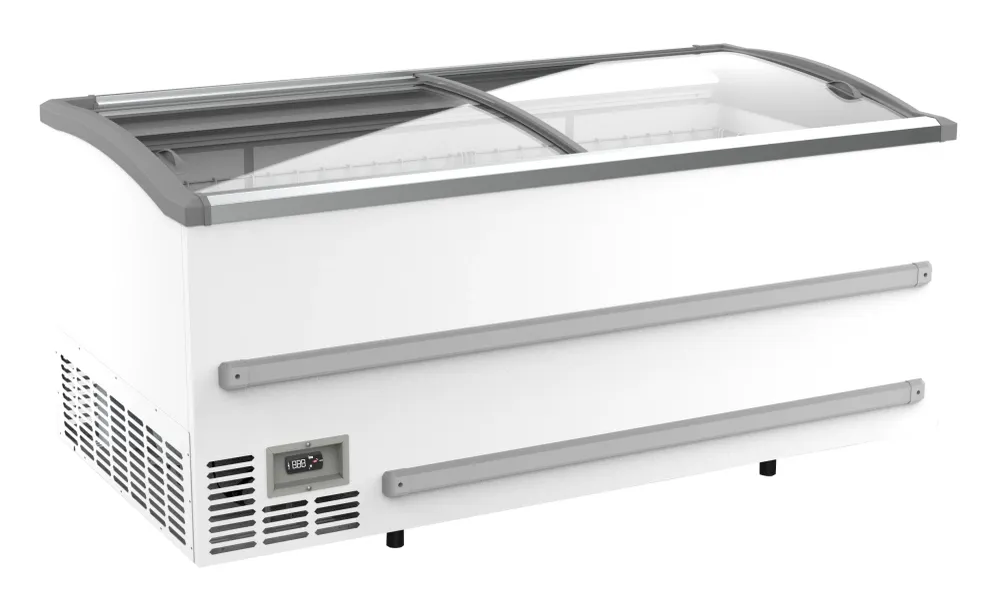 Supermarket chest freezer white 1880 manual defrost