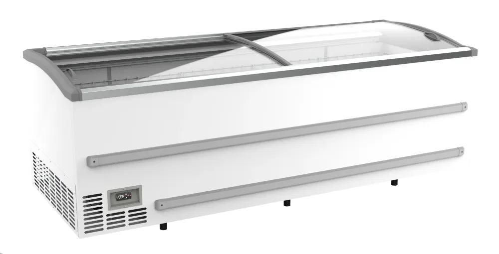 Supermarket chest freezer white 2500 manual defrost *transport on request*
