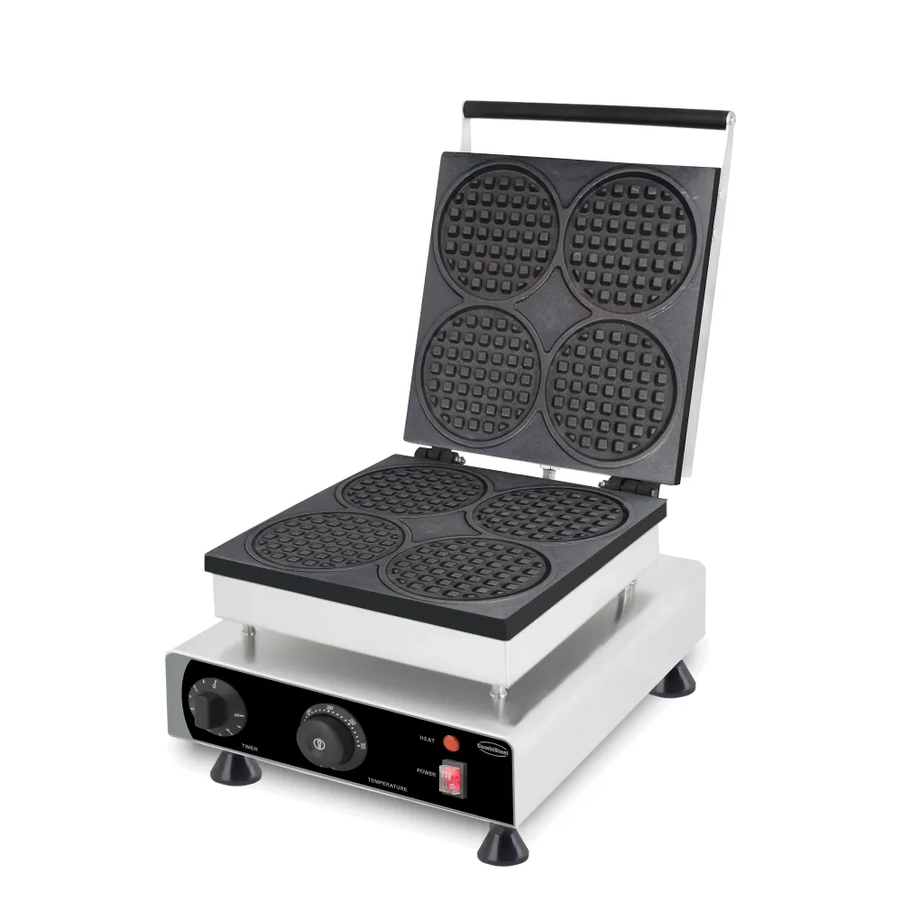Waffle iron 4pcs round waffles